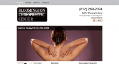 Desktop Screenshot of bloomingtonindianachiropractic.com