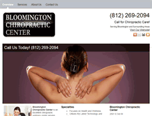 Tablet Screenshot of bloomingtonindianachiropractic.com